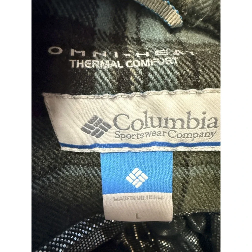 COLUMBIA Omni-Heat - Mens Wool Blend Thermal Lined Button Shacket Jacket - Large